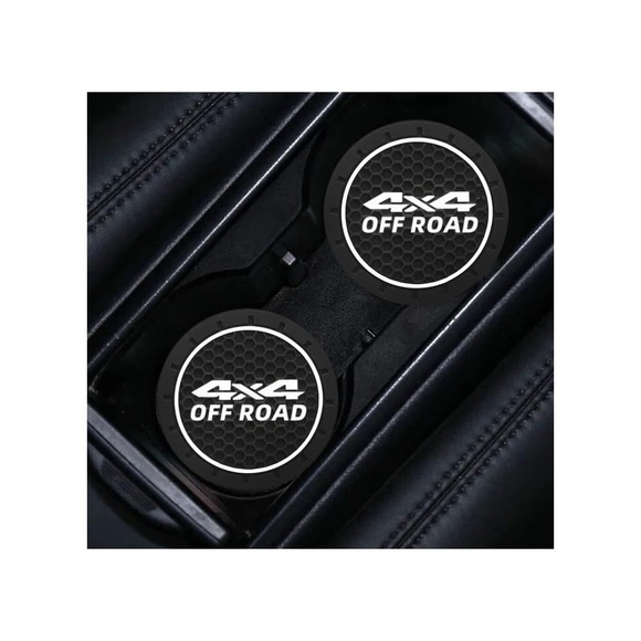 Car Cup Holder Coasters 2pcs Non Slip 2.75in Sequoia Tacoma 4x4 Off Road New - Picture 8 of 11